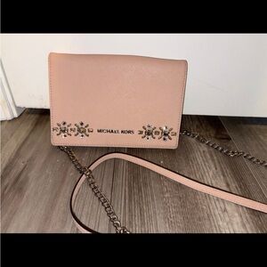 Michael Kors Blush Crossbody Bag with Embellishments
